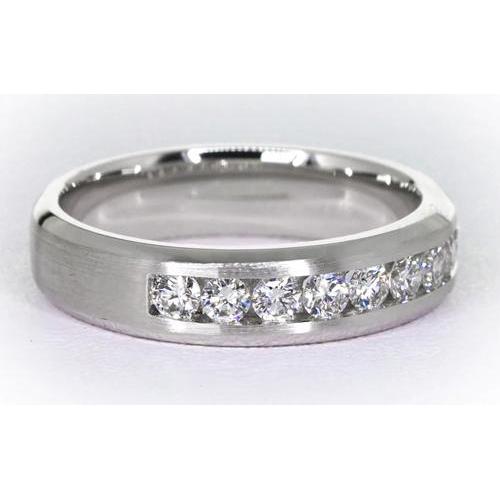 Kanalset Ehering runder Diamant 1,35 Karat Schmuck