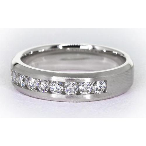 Kanalset Ehering runder Diamant 1,35 Karat Schmuck