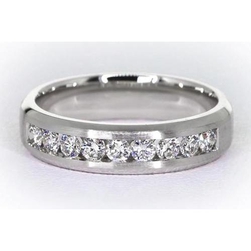Kanalset Ehering runder Diamant 1,35 Karat Schmuck