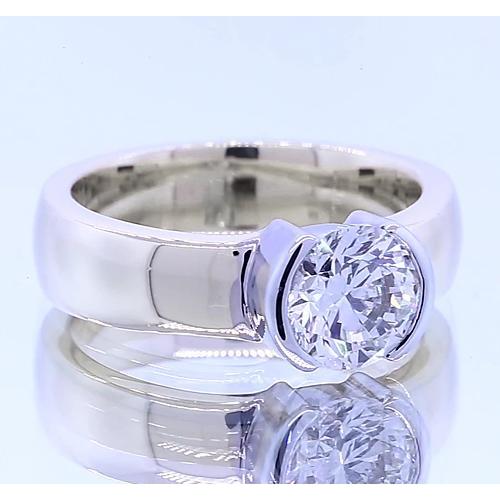 Klassischer Stil 1 Karat Runder Diamant Halblünette Herrenring - harrychadent.ch
