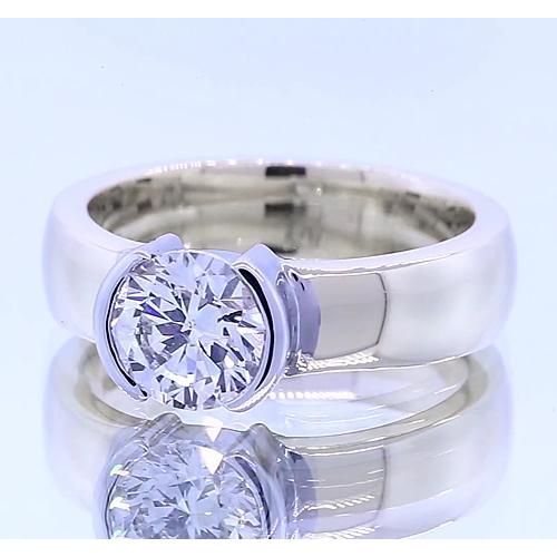 Klassischer Stil 1 Karat Runder Diamant Halblünette Herrenring - harrychadent.ch