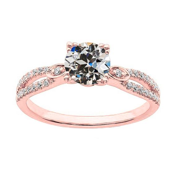 echter round diamant 3.50Karat ring Vorderansicht