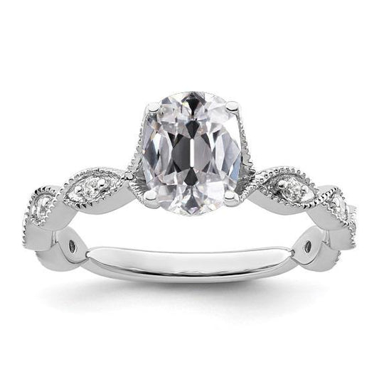 Jubiläumsring Rund & Oval Alter Minenschliff Diamant 4 Karat Schmuck - harrychadent.ch