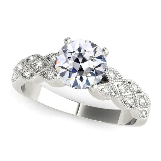 echter round diamant 3.50Karat ring Vorderansicht