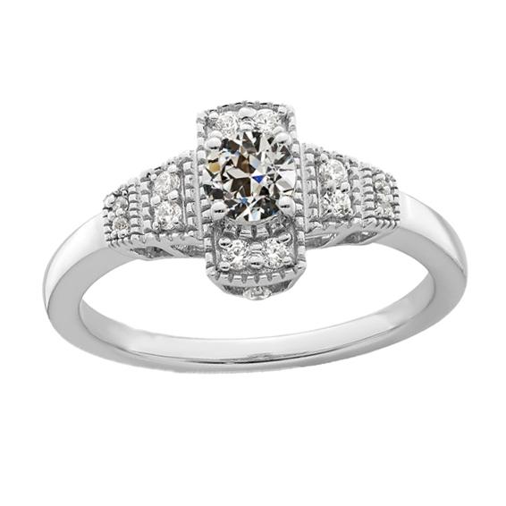 Runder alter Bergmann Diamant Jubiläumsring 2,25 Karat Weißgold - harrychadent.ch