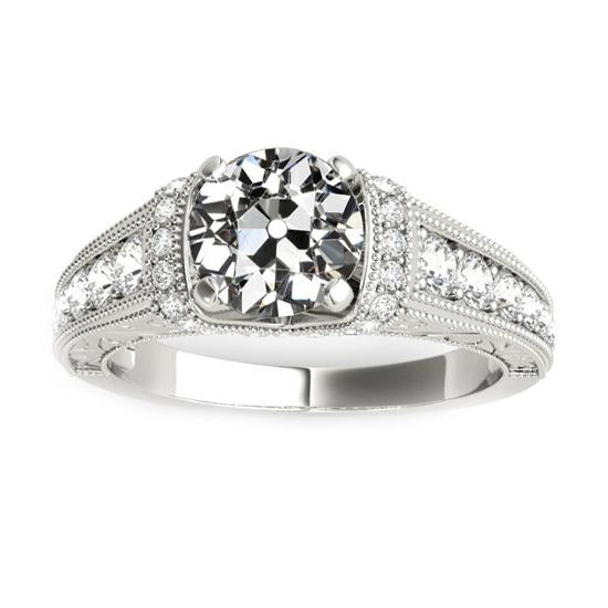 Vintage-Stil Damenring alter Bergmann Diamant Gold 4 Karat - harrychadent.ch