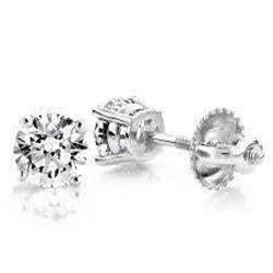 1 karat rundschliff diamant damen ohrstecker weißgold 14k edler schmuck