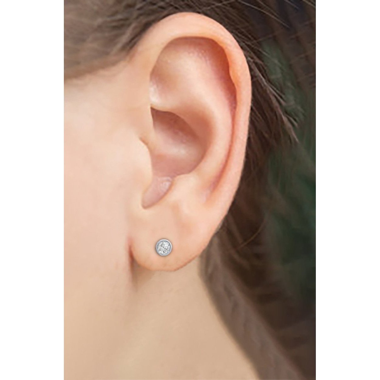 1,5 kt lünette set f vs1 runder diamant ohrstecker weißgold