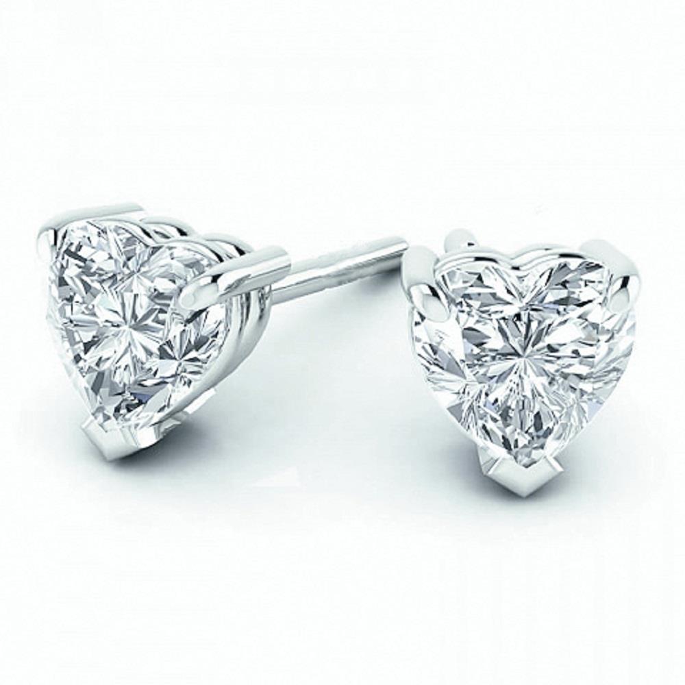 2 karat herzschliff diamant damen ohrstecker massiv weißgold schmuck