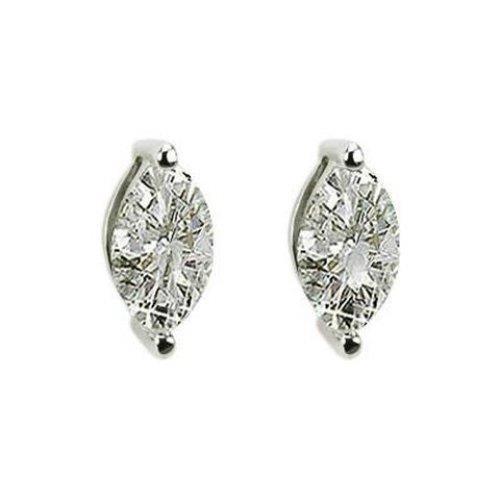 2 karat marquise-schliff diamant-ohrstecker aus massivem weißgold