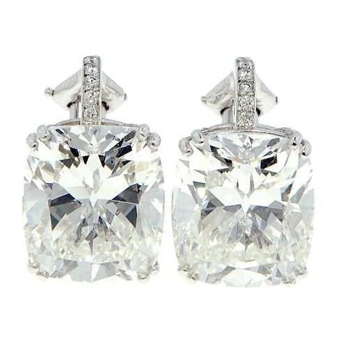 3.20 Karat Kissen Diamant Ohrstecker Damen Goldschmuck