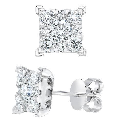 4,60 ct Runde Diamanten Damen Ohrstecker Weißgold 14K - harrychadent.ch