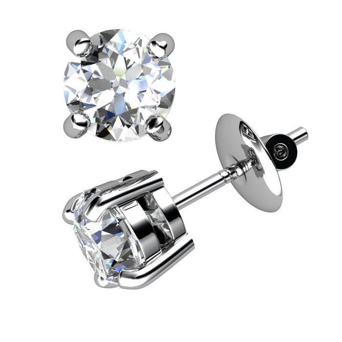 Diamantohrstecker im Rundschliff Edler Schmuck 1,50 Karat Weißgold 14K