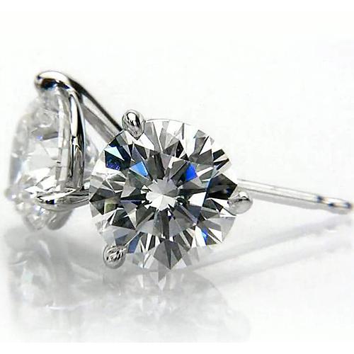 Martini Runde Diamant Ohrstecker 1,50 Karat Weißgold 14K - harrychadent.ch