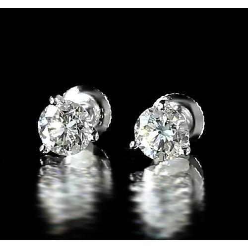 Ohrstecker Martini Set runder Diamant Weißgold 14K - harrychadent.ch