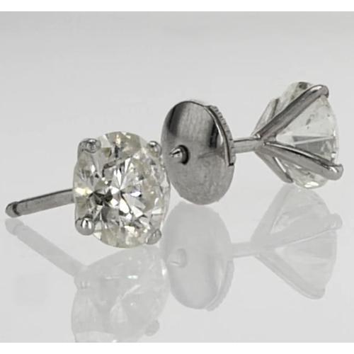 Ohrstecker runder Diamant 1,60 Karat Weißgold 14K - harrychadent.ch