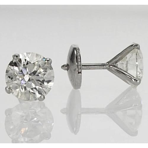 Ohrstecker runder Diamant 1,60 Karat Weißgold 14K - harrychadent.ch