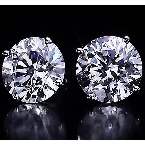 Runde Diamant Ohrstecker 4,50 Karat Weißgold 14K F Vs1 - harrychadent.ch