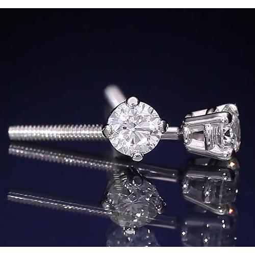 Runde Diamant-Ohrstecker im Korbstil 1,30 Karat - harrychadent.ch