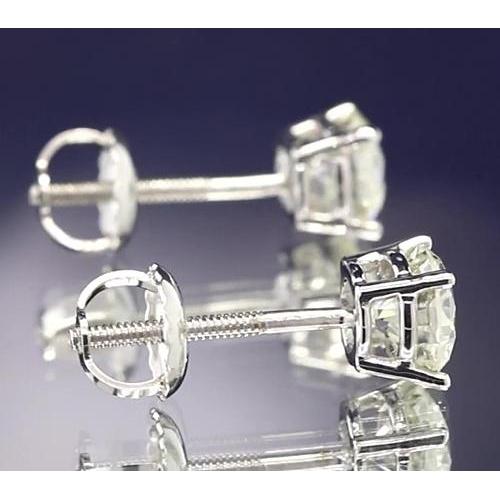 Vier-Krappen-Ohrring mit runden Diamanten 1,50 Karat - harrychadent.ch