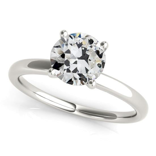 2 Karat Solitärring Rund Alter Bergmann Diamant Damen Goldschmuck - harrychadent.ch