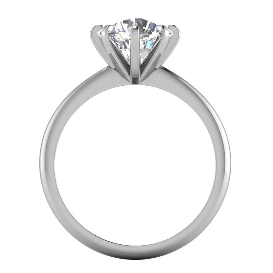 Diamant-Solitärring Old Mine Cut 2 Karat Klassisches Weißgold 14K - harrychadent.ch