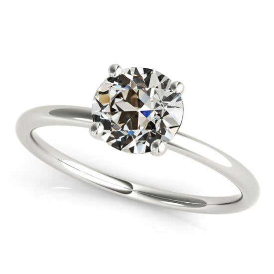Runder Altschliff-Diamant-Solitär-Jubiläumsring 2 Karat - harrychadent.ch