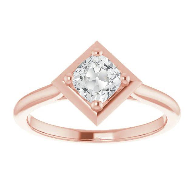 Solitaire Kissen Altschliff Diamantring Krappen Drachen Stil 3 Karat - harrychadent.ch