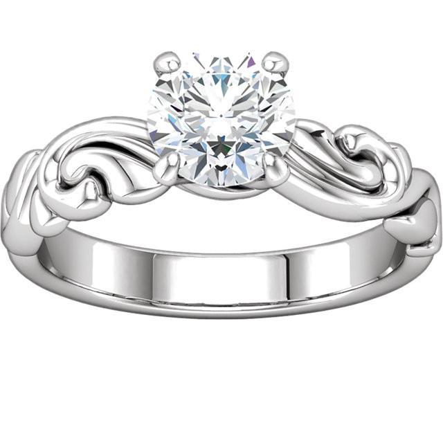 Solitär 1,51 Karat Runder Diamant Jubiläumsring Weißgold 14K
