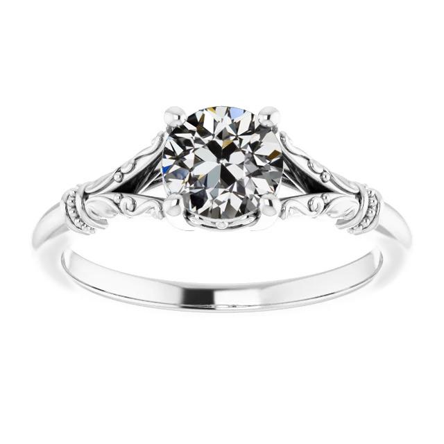 Solitär Runder Altschliff Diamantring Vintage-Stil 1.50 Karat - harrychadent.ch