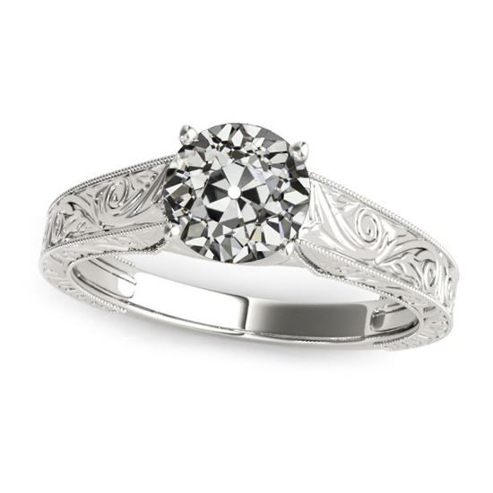 Solitärring alter Bergmann Diamant Krappen Vintage-Stil Filigran 2 Karat - harrychadent.ch