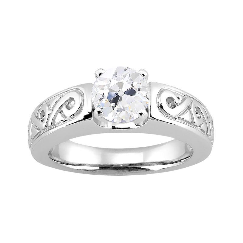 Vintage-Stil Old Cut Runder Diamant Jubiläumsring 1,75 Karat - harrychadent.ch