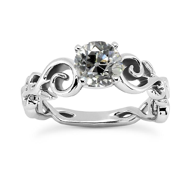 Vintage-Stil Solitaire Ring Old Cut Runden Diamant Schmuck 1,75 Karat - harrychadent.ch