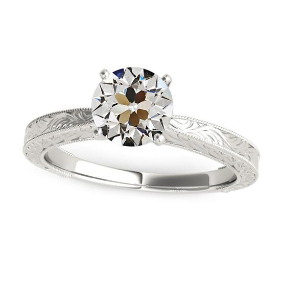 Vintage-Stil Solitaire Runder alter Bergmann Diamantring 2 Karat - harrychadent.ch