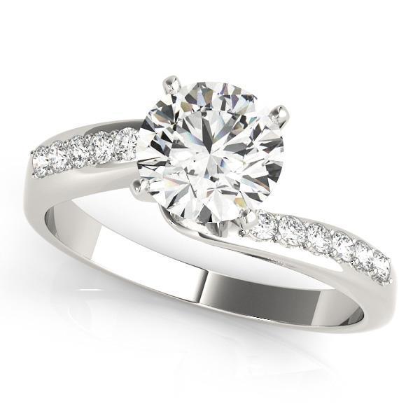 1,20 Karat runder Diamant Ehering Schmuck Solitär mit Akzenten - harrychadent.ch