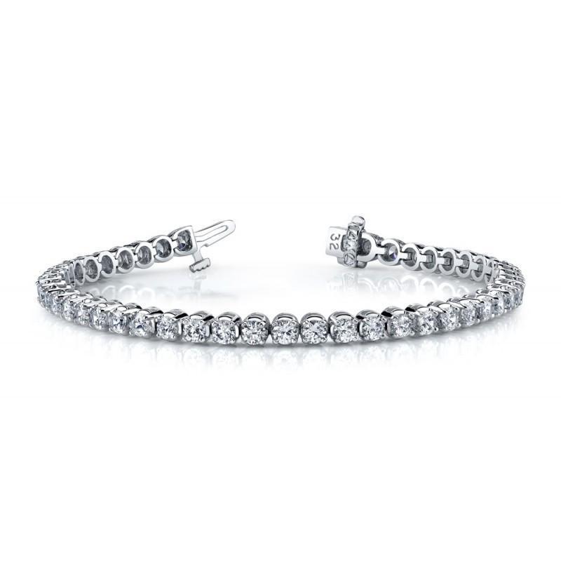 Weißgold 14K funkelndes Diamant-Tennisarmband 7,20 Karat