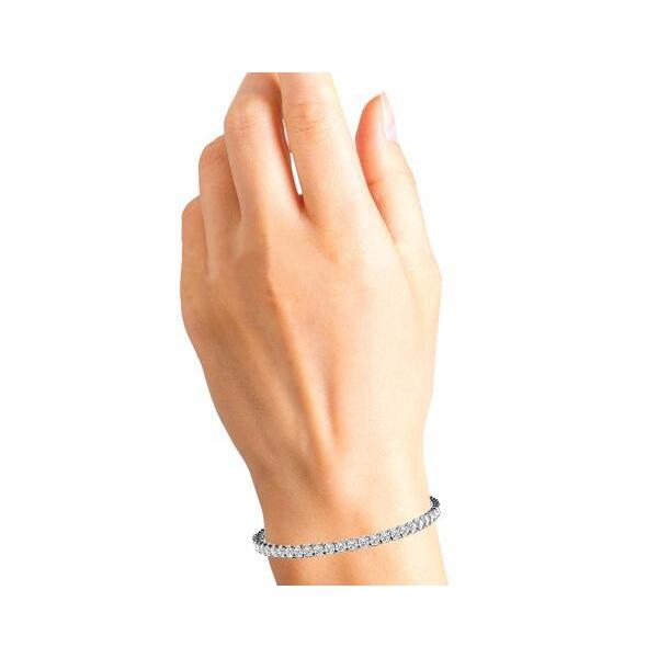WG 14K 6 Karat Rundschliff funkelnde Diamanten Tennisarmband