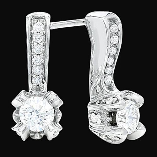 3 Karat Diamant-Tropfenohrring-Paar Diamant