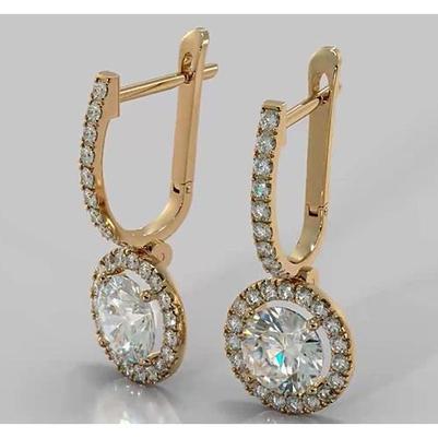 Ohrhänger runder Diamant 4,50 Karat - harrychadent.ch