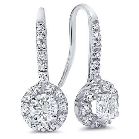 Rundschliff 3,40 Karat Diamanten Damen Ohrhänger Weißgold - harrychadent.ch