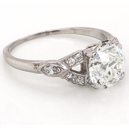 Alter Diamantring Minenschliff Gespaltener Schaft 1,60 Kt Damenschmuck - harrychadent.ch