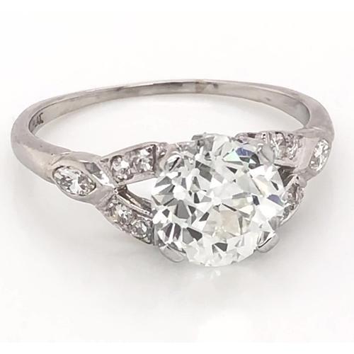 Alter Diamantring Minenschliff Gespaltener Schaft 1,60 Kt Damenschmuck- harrychadent.ch