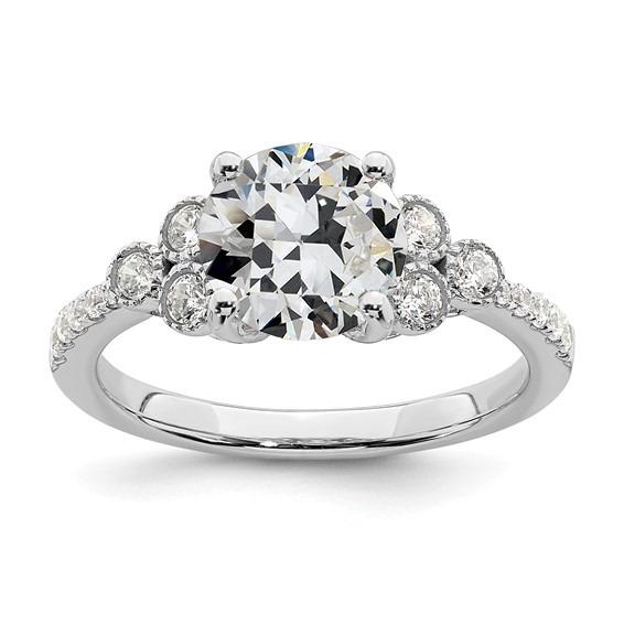 Altschliff Diamant Ehering Krappen Lünette Set 3,50 Karat Goldschmuck - harrychadent.ch
