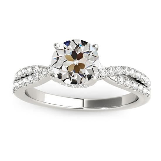 Damen Ehering Alteuropäischer Diamant Split Shank 3.75 Karat - harrychadent.ch