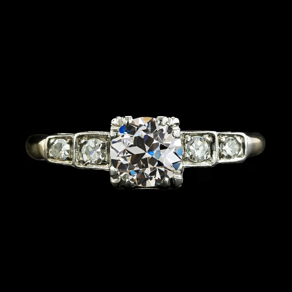 Damen Runder alter Minenschliff Diamantring 5 Steine Schmuck 2,50 Karat - harrychadent.ch