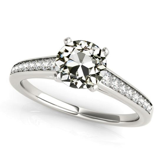 Diamant Altschliff Verlobungsring 4 Krappen Set 4 Karat Gold - harrychadent.ch