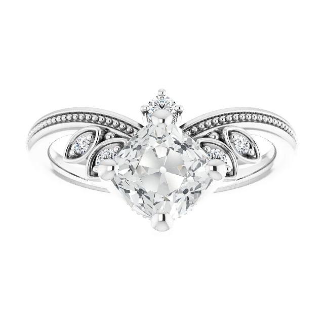 Ehering Enhancer Kissen Old Cut Diamant Beaded Style 5,75 Karat - harrychadent.ch