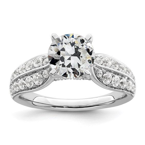 Ehering Rund Alter Minenschliff Diamant Goldschmuck 4 Karat - harrychadent.ch