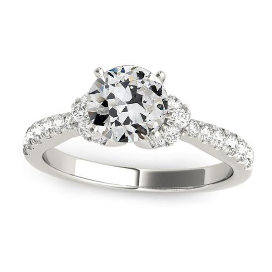 Goldener Ehering alter Bergmann Diamant-Zinken-Set 4 Karat konischer Schaft - harrychadent.ch