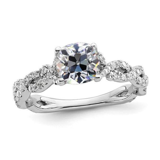 Rund & Kissen alter Bergmann Diamant Ehering Infinity Style 6 Karat - harrychadent.ch